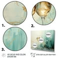 thumbnail image 3 of Designart "Effervescence of Champagne in Golden Glass" Food & Beverage Framed Wall Art Decor - Traditional Gold Champagne Entryway Framed Wall Art, 3 of 6