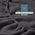 thumbnail image 6 of Bare Home Cozy Fleece Fitted Sheet - Extra Plush Polar Fleece - Deep Pocket Bed Sheet - Queen, Gray, 6 of 7
