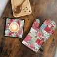 thumbnail image 5 of Pioneer Flower Kitchen Oven Mitt and Pot Holder Sets 2 Pcs for Baking, Cooking and Grilling, Heat Resistant Up To 392 °F, 5 of 7