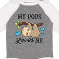 thumbnail image 4 of Inktastic My Pops Loves Me with Sloth and Hearts Boys or Girls Long Sleeve Baby Bodysuit, 4 of 5