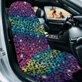 thumbnail image 3 of XYZCANDO Rainbow Glitter Leopard Print Car Seat Towel Cover Breathable for Swimming Gym Beach, Washable Easy Care Towel Seats Cover Dirt Repellent, 3 of 11