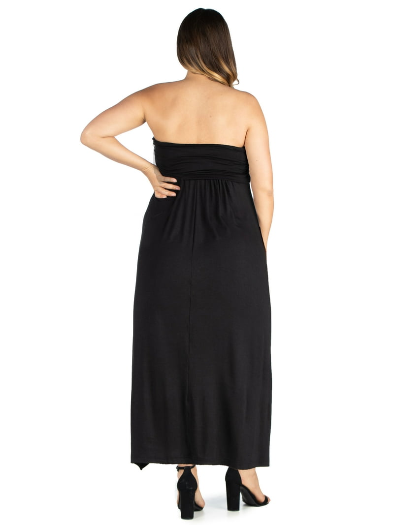 green emerald velvet dress LaDivine CH165C Plus Size Strapless Sexy Long Prom Dress – The Dress Outlet
