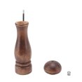 thumbnail image 1 of Pepper Mill Adjustable Thickness Refillable Retro Wooden Spice Grinder for Salt Sesame Kitchen, 1 of 9