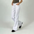 thumbnail image 2 of Flare Leg Jeans for Women, Audhol Women's Flare Bell Bottom Jeans Mid-High Waisted Stretch Wide Leg Denim Pants Bootcut Jeans for Women White 2XL, 2 of 6