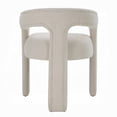 thumbnail image 3 of Gamo Set of 2 Side Dining Chair-Rounded Back-Modern White Chenille, 3 of 6
