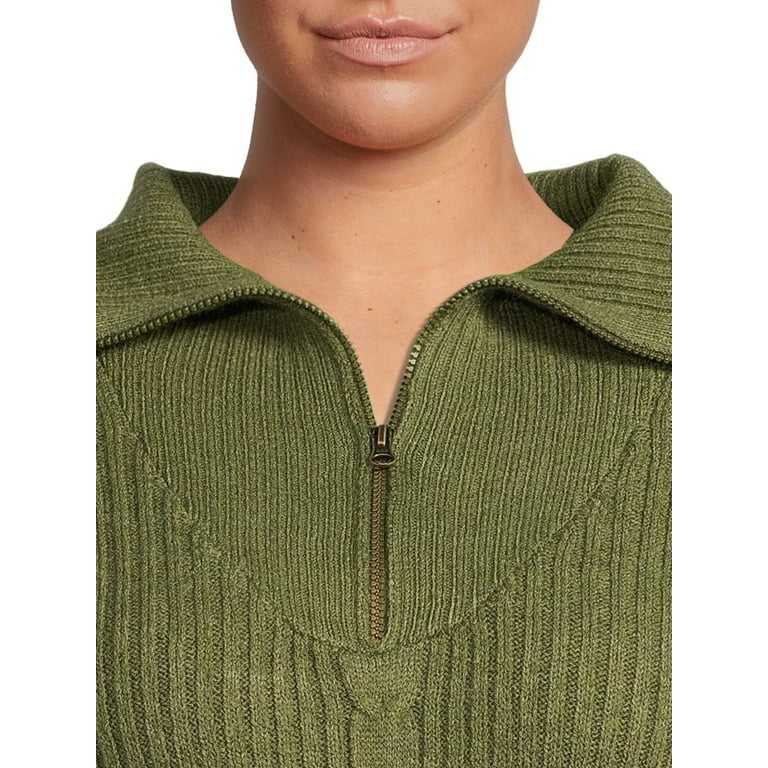 Cable Knit Quarter-Zip Sweater