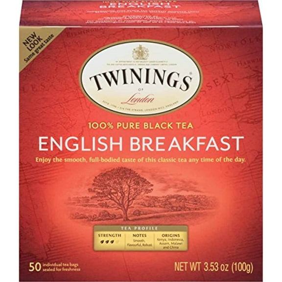 Twinings Of London English Breakfast Tea, 50 Count