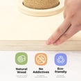 thumbnail image 2 of Wooden  Scratching Post, Sturdy 35 Tall Natural Sisal  Scratcher with Thick Solid Wood Base for Adult Cats Indoor, 2 of 7