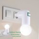 thumbnail image 5 of Enchufe E27 con interruptor inalámbrico Luz de cocina de pared AC 230V Soporte de bombilla LED blanco con interruptor Enchufe de la UE Giratorio de 360 ​​° para lámpara de cocina de garaje (6 piezas), 5 of 5