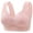 Pink, variant on Gymayou Plus Size Wireless Thin Lace Bra for Women Breathable Floral Mesh Full Coverage Support Bra Comfort Lightweight Daily Underwear for Full Figure Ladies Beige 36