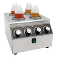 thumbnail image 2 of Vintoro Stainless Steel Electric Sauce Warmer Dispenser with 4 Squeeze Bottles, Sauce Heat Preservation Machine, 2 of 18