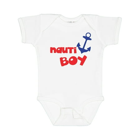 

Inktastic Nauti Boy Boat Anchor Sailor Sailing Nautical Gift Baby Boy Bodysuit
