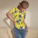 thumbnail image 3 of Balery Honeybee Body de cuello redondo de manga corta para mujer Tops de manga corta Tops básicos-Medium, 3 of 7