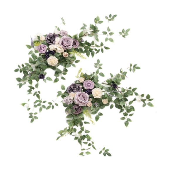 Juego De 2 Piezas De Flores De Arco De Boda, Centro De Mesa Rústico, Hojas , Botín Floral