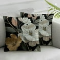 thumbnail image 3 of nygtbtfer Throw Pillow Covers Set of 2, Black Floral Decorative Outdoor Pillow Covers Rustic Modern Watercolor Flower Pillow Cases Linen for Couch Sofa Home Decor White, 3 of 7