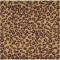 thumbnail image 1 of Unique Loom Tapis Design Wildlife Léopard 6' x 6' Carré Brun Clair/noir, 1 of 5