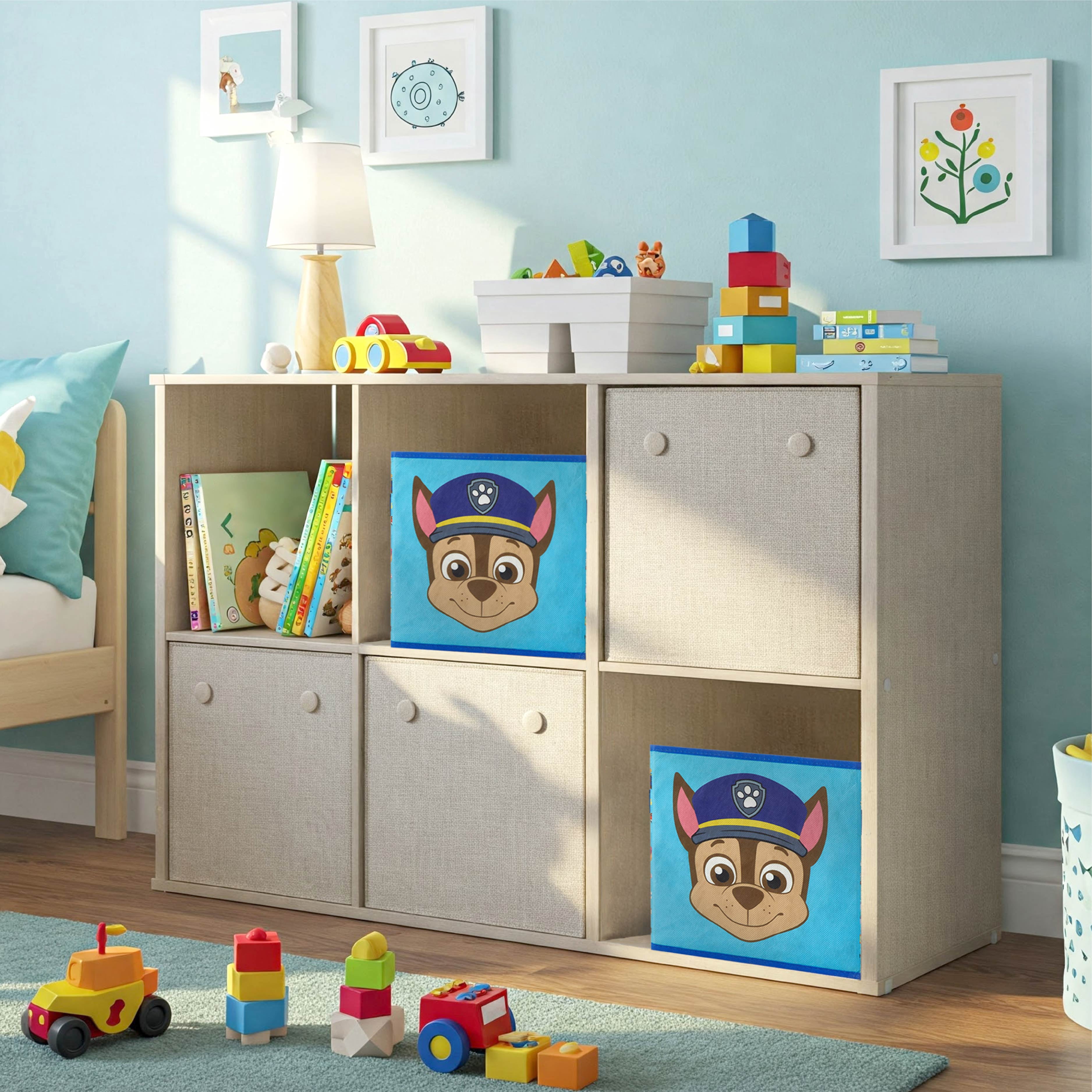 Paw Patrol Kids' 2-Pack Printed Toy Storage Cubes, 10" x 10"