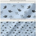 thumbnail image 2 of Soimoi Blue Cotton Cambric Fabric Flying Bird Artistic Decor Fabric Printed Yard 42 Inch Wide, 2 of 7