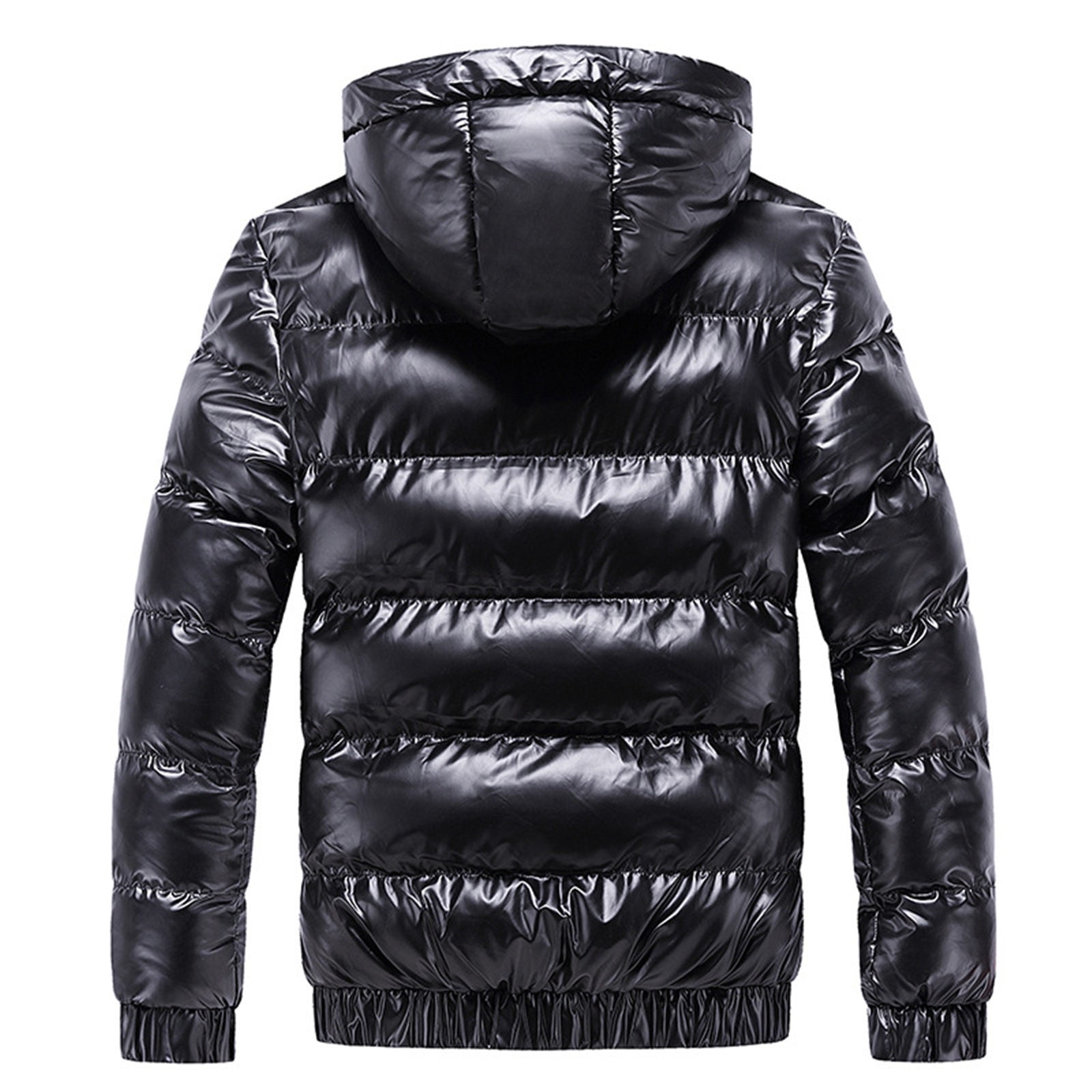 BKQCNKM Puffer Jacket Men Mens Puffer Jacket Men's Solid Color Shiny Jacket Zipper Long Sleeved Hooded Cotton Jacket Puffer Jacket, Black L BKQCNKM Puffer Jacket Men Mens Puffer Jacket Men's Solid Color Shiny Jacket Zipper Long Sleeved Hooded Cotton Jacket Puffer Jacket, Black L