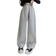 thumbnail image 1 of MIASHUI Girls Sweatpants Kids Athletic Active Jogger Pants Straight Leg Trousers,Grey,3-4 Years, 1 of 8