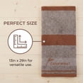 thumbnail image 7 of Unique Bargains Ear of Wheat Stripe Cotton Soft Absorbent Hand Towel Brown 2pcs 29" x 13", 7 of 7