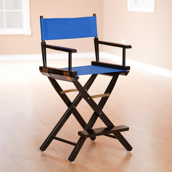 "24" Director's Chair White Frame-Royal Blue Canvas"
