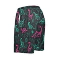 thumbnail image 5 of Men’s Sleep Shorts Relaxed Fit Lounge Pants with Pockets Mens Pajama Loungewear Home Wear Comfort Cute Green Dinosaurs Small, 5 of 7
