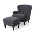 thumbnail image 3 of Christopher Knight Home Correia Club Chair and Ottoman Set by  Wheat + Dark Brown, 3 of 5