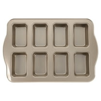 OUNONA Mini Loaf Baking Pan Carbon Steel Bread Loaf Tin with Multi-Grid Design for Even Baking and Easy Release