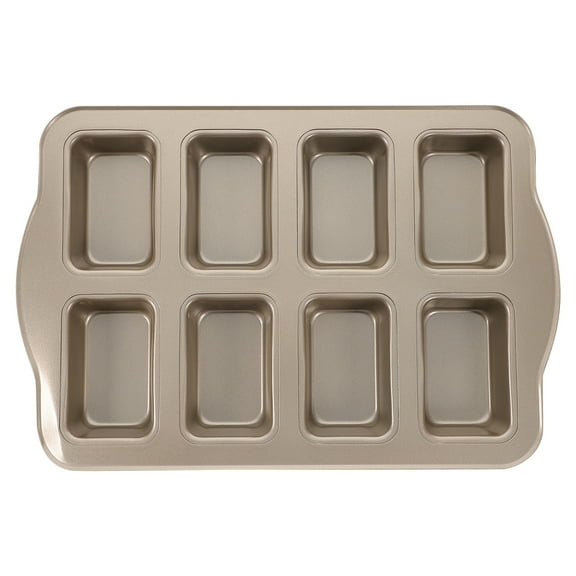 OUNONA Mini Loaf Baking Pan Carbon Steel Bread Loaf Tin with Multi-Grid Design for Even Baking and Easy Release