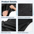 thumbnail image 4 of Bimini Top Storage Boot, 600D Oxford Cloth Bimini Top Cover, Waterproof Zipper Bimini Top Canopy Boot Cover with Drawstring Storage Bag, 3 Bow 91-103" Width, 4 of 5