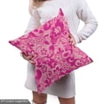 thumbnail image 5 of Ambesonne Pink Fabric by the Yard Upholstery, Floral Design Illustration Art, 3 Yards, Magenta Pastel Pink Blush, 5 of 5