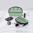thumbnail image 5 of YFYANG 2 Piece Women's Portable Makeup Bags, Green Retro Abstract Decoration Clutch Travel Toilet Bags Cosmetic Organizer, 5 of 7