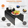 thumbnail image 4 of Joy&amp;Grace Sofa Armrest Tray with Large Mug Holder  Bamboo Couch Arm Tray  -Slip Couch Cup Holder Foldable Sofa Arm Table for Eating Drinks Cellphone (Color Natural), 4 of 6
