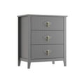 thumbnail image 4 of Modern Wood Nightstand Fluted Dresser for Bedroom, 27.5" Wide 3-Drawer Bedside Tables, Storage End Table Chest of Drawers, for Living Room, Hallway, Entryway, 4 of 8