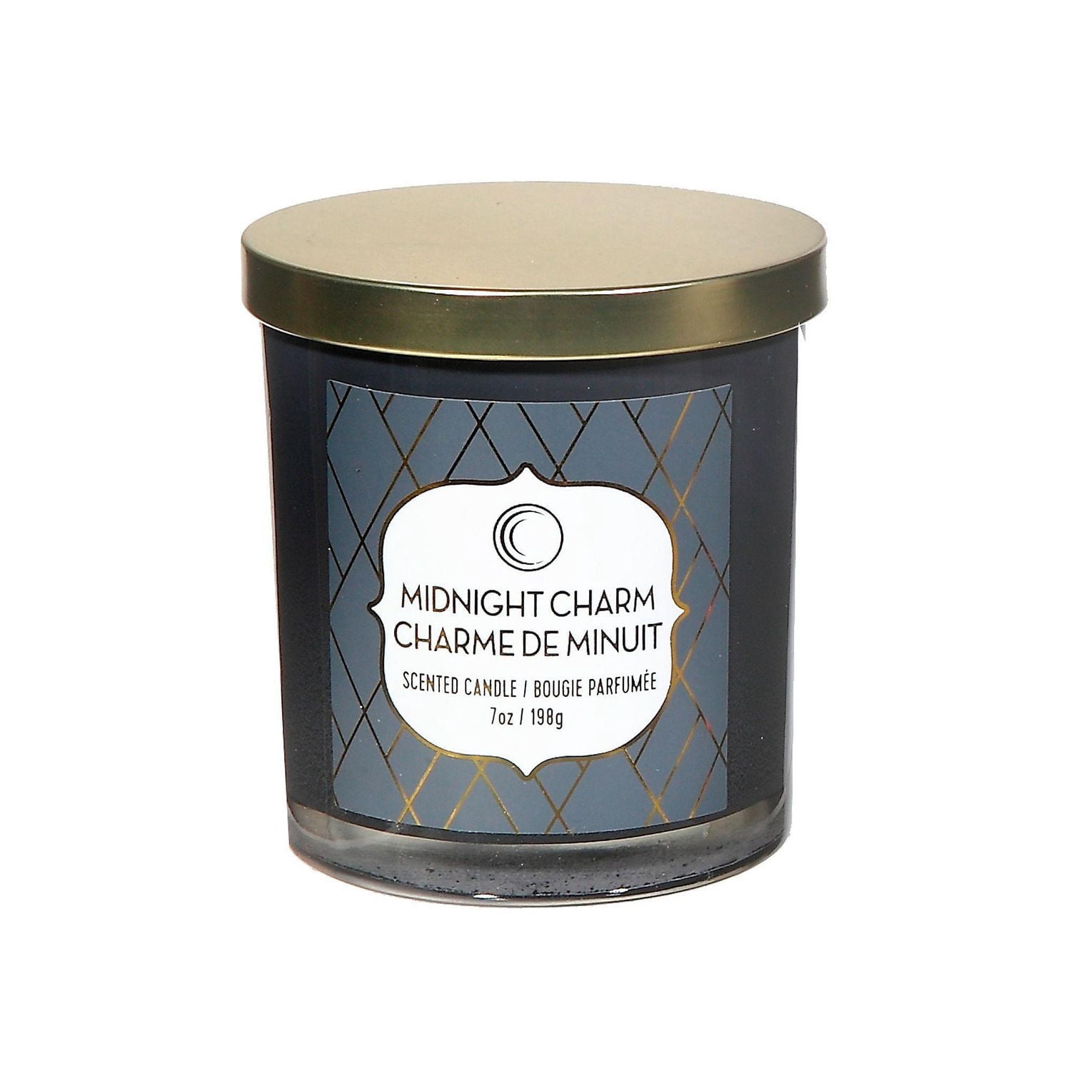 7 Oz Scented Jar Candle With Lid (Midnight Charm) - Set of 2
