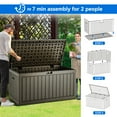 thumbnail image 4 of Dextrus Outdoor 90 Gallon Lockable Deck Box, Light Brown, 4 of 5