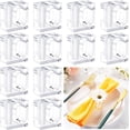 thumbnail image 1 of PinesC UrbanMingle Flower Acrylic Napkin Holder for Cloth Napkins Flower Bud Square Napkin Ring Clear Napkin Holders Bud Vase Combo for Wedding, Birthday Banquet Table Decor, 1.77 x 1.97 Inch(24 P, 1 of 5