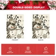 thumbnail image 6 of SM-XLHN Let It Snow Snowflake Snowman Christmas House Flag 28x40 Inch Double Sided, Black Winter Holiday Yard Outdoor Decorative Flag, 6 of 6