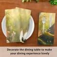 thumbnail image 6 of Napkin Satin Napkin 20*20Inchx1 Kitchen Towel Dinner Plate Towel Decorative Towel Napkin Tea Towel Suitable For Kitchen Table White Cartoon Elf, 6 of 8