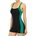 thumbnail image 4 of Women's One Piece Swimsuits Boyleg Sports Training Modest Swimwear, 4 of 7