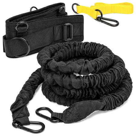 Coachs Strength Training - Best Choice Products Recoil Multi-Sport Exercise Resistance Band Trainer w/ Bungee, Anchor Belt for Football, Basketball, Track and Field, Strength and Conditioning Training - Black
