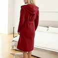 thumbnail image 4 of Ahabrexf Bandage Bathrobe, Women Fashion Casual Solid Color Long Sleeve Hooded Sweatshirt, 4 of 8