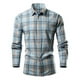 thumbnail image 2 of pstuiky manga larga para hombre, Camisa de manga larga a cuadros con botones para hombre, informal y de moda, con solapa. Camisa de manga larga con solapa para hombre. camisetas de hombre s, 2 of 5