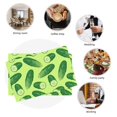 thumbnail image 7 of Placemats Set Of 4 / 6, Cucumber Pattern Green Placemats For Dining Table Indoor/Outdoors Heat Resistant Washable Placemats 18" X 12", 7 of 7