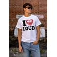 thumbnail image 4 of I Love Loud Heart Eyes Funny EDM Pot Plus Size Crewneck Graphic Tee Shirt Brisco Brands 2X, 4 of 5