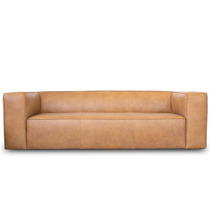 Tight Back Genuine Leather Sofa Couch, How Much To Restuff A Leather Sofa