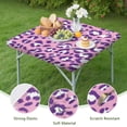 thumbnail image 4 of Pink and Purple Of Leopard Print Square Fitted Tablecloth with Elastic Edge,Square Table Cover,Washable Elastic Table Cover for Home Kitchen Party Decor 36"x36", 4 of 6