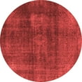 thumbnail image 1 of Ahgly Company Machine Washable Indoor Round Abstract Red Modern Area Rugs, 6' Round, 1 of 4