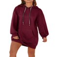 thumbnail image 1 of Solid Color Hoodies for Women  Quilted Sweatshirts for Fall Fashion, 1 of 8